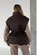 Жилет oversize шоколадный. Maritel. Изображенние 2 Жилет oversize шоколадный. Maritel. Изображенние 2