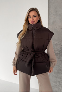 Жилет oversize шоколадный. Maritel. Изображенние 3 Жилет oversize шоколадный. Maritel. Изображенние 3