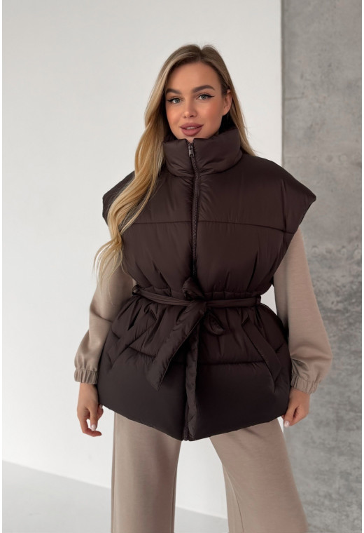 Жилет oversize шоколадний. Maritel. Зображення 10 Жилет oversize шоколадний. Maritel. Зображення 10