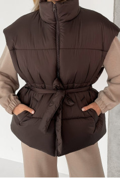 Жилет oversize шоколадный. Maritel. Изображенние 5 Жилет oversize шоколадный. Maritel. Изображенние 5