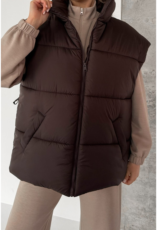Жилет oversize шоколадний. Maritel. Зображення 13 Жилет oversize шоколадний. Maritel. Зображення 13