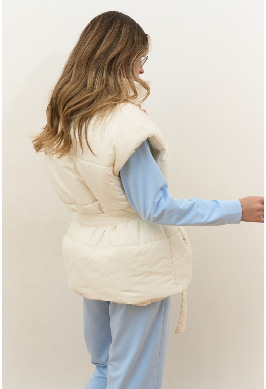 Жилет oversize молочний. Maritel. Зображення 6 Жилет oversize молочний. Maritel. Зображення 6