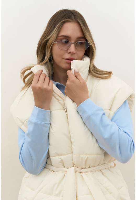 Жилет oversize молочний. Maritel. Зображення 7 Жилет oversize молочний. Maritel. Зображення 7