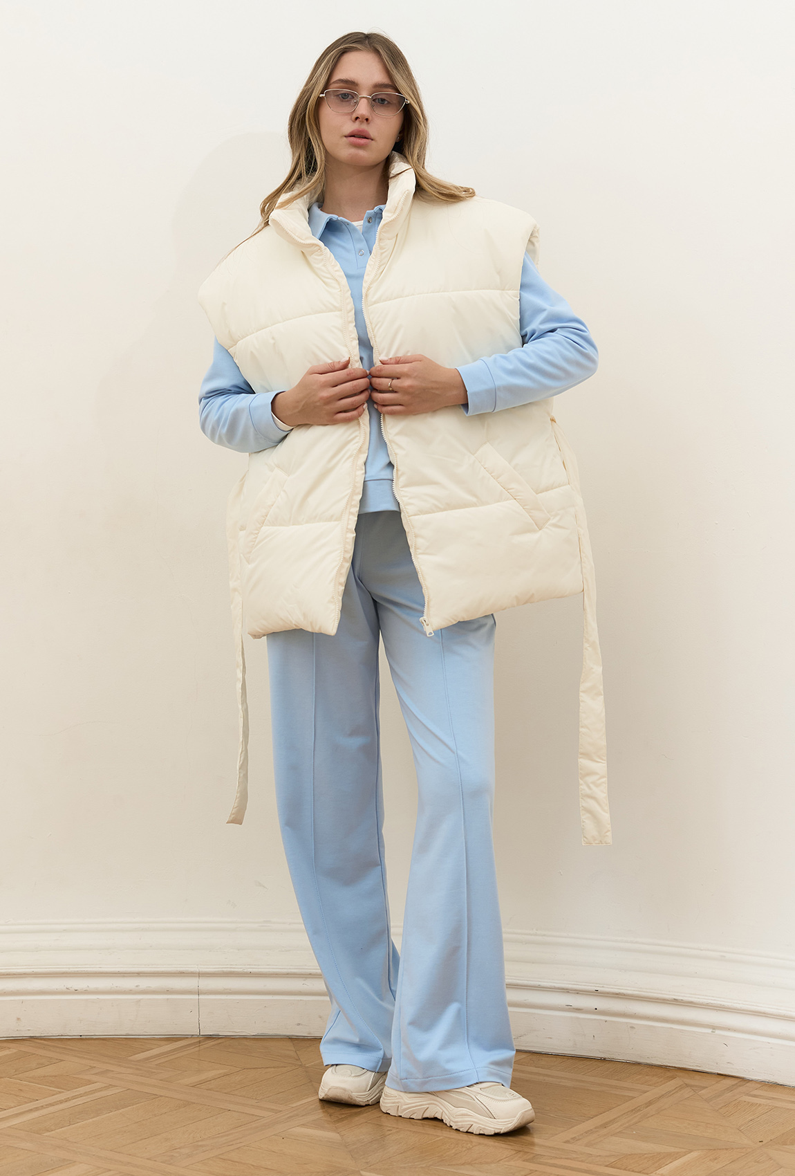 Жилет oversize молочний. Maritel. Зображення 7