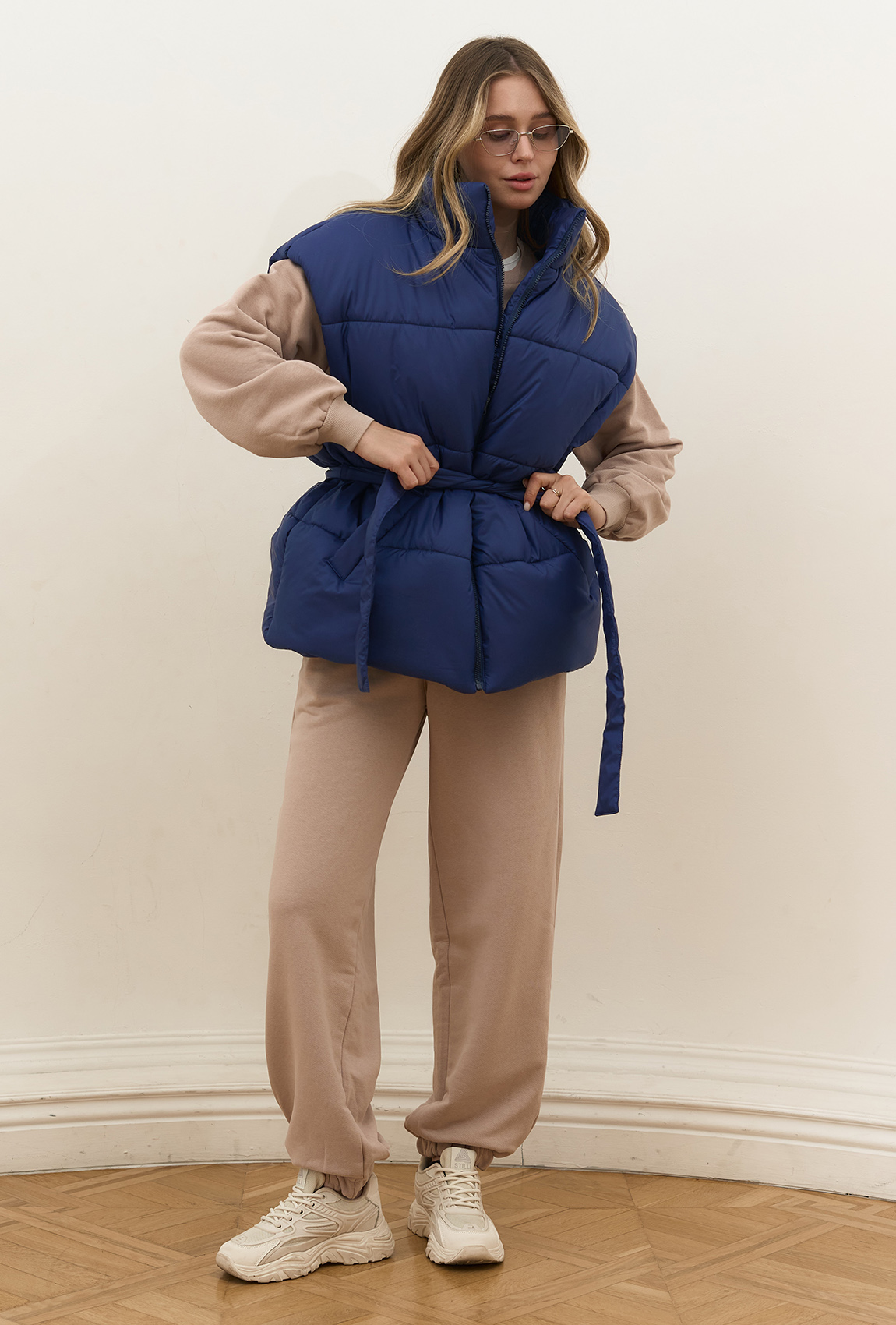 Жилет oversize cиній. Maritel