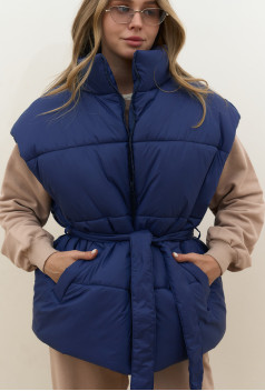 Жилет oversize синий. Maritel. Изображенние 3 Жилет oversize синий. Maritel. Изображенние 3
