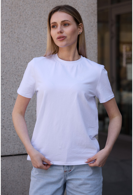 Футболка с вышивкой белая. Maritel. Изображенние 2