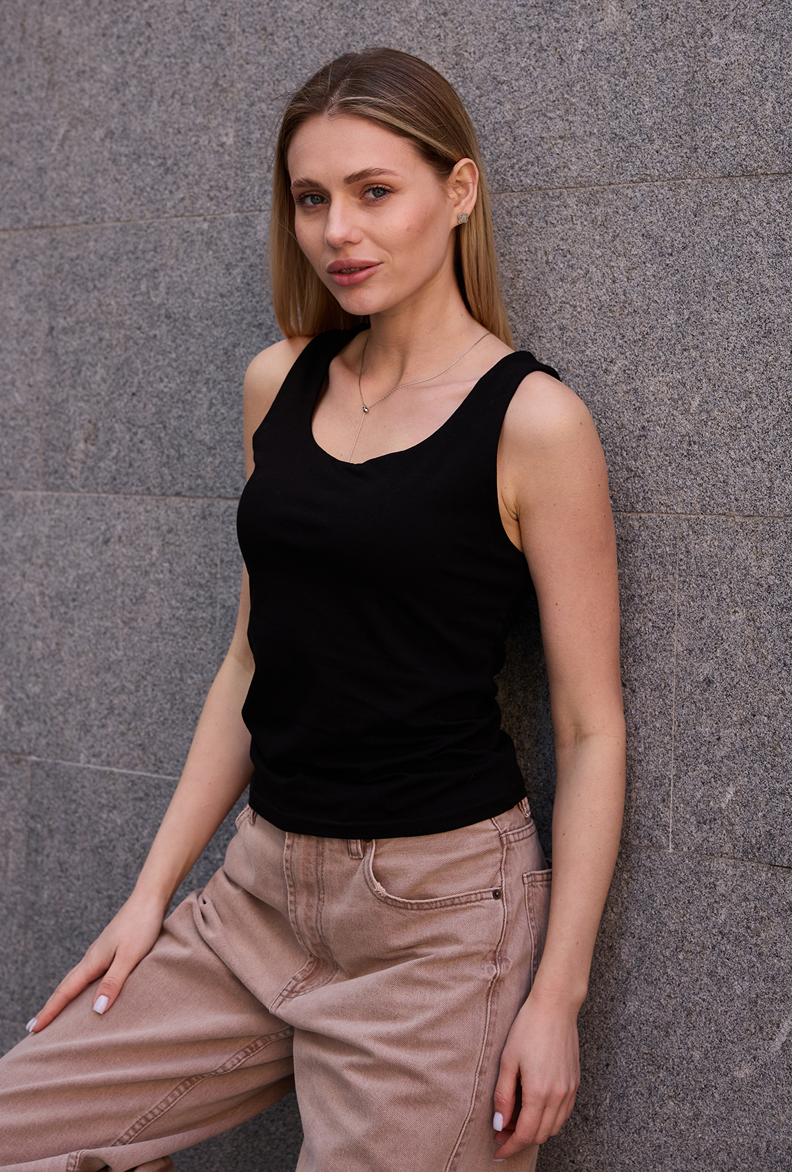 Майка кулир черная. Maritel