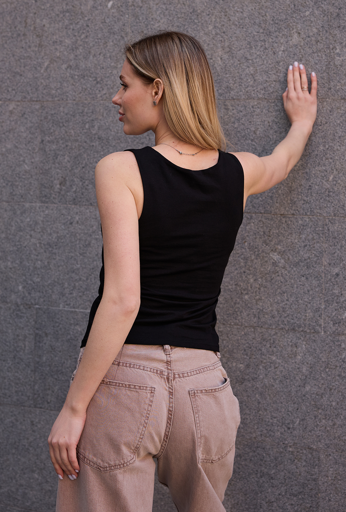 Майка кулир черная. Maritel. Изображенние 2