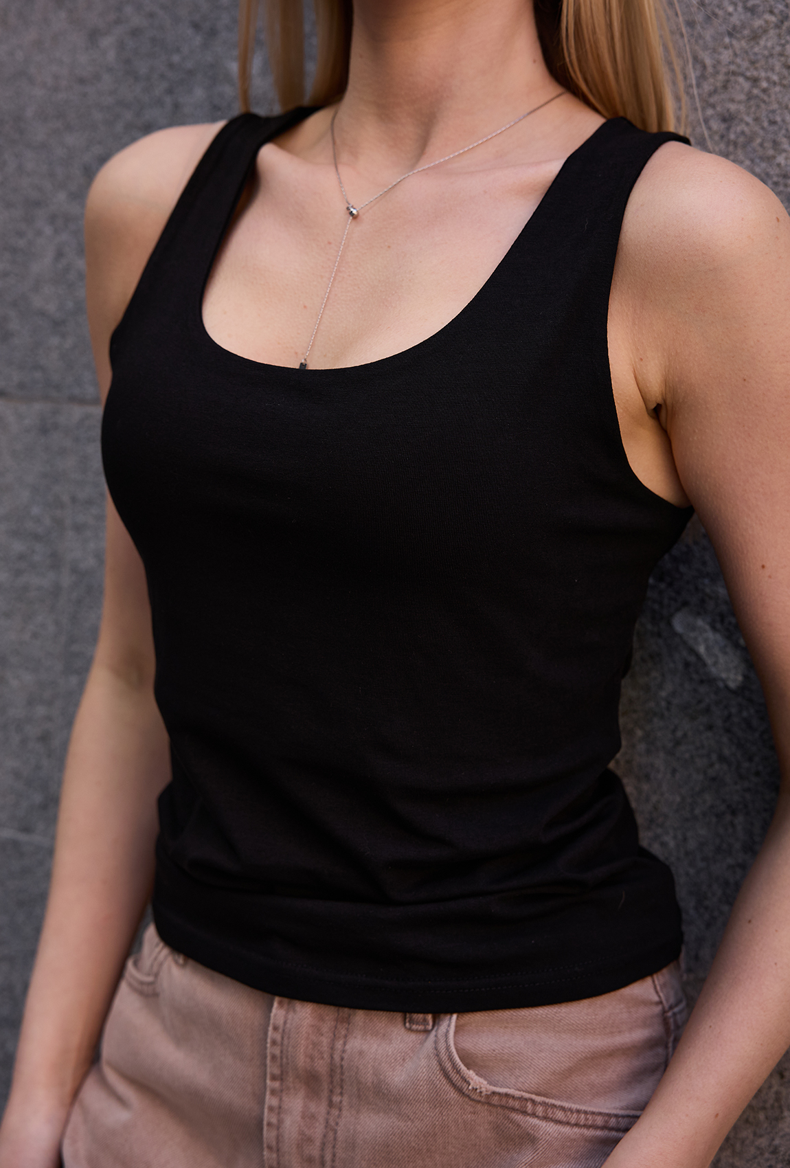 Майка кулир черная. Maritel. Изображенние 4