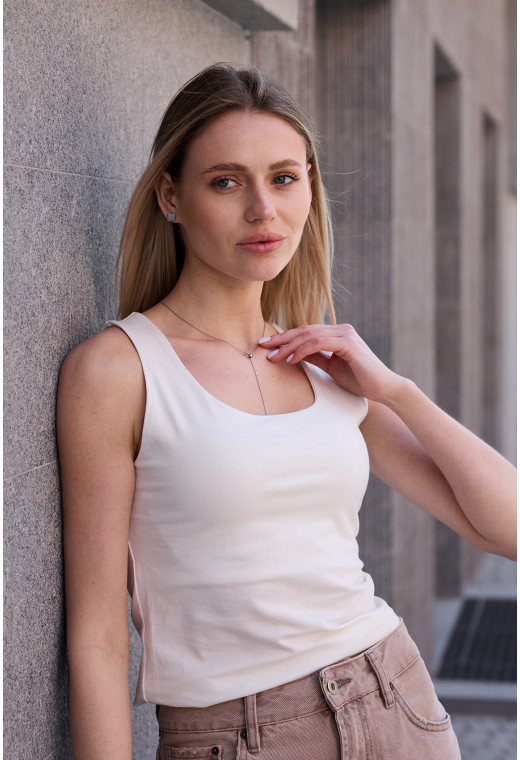 Майка кулір молочна. Maritel. Зображення 10