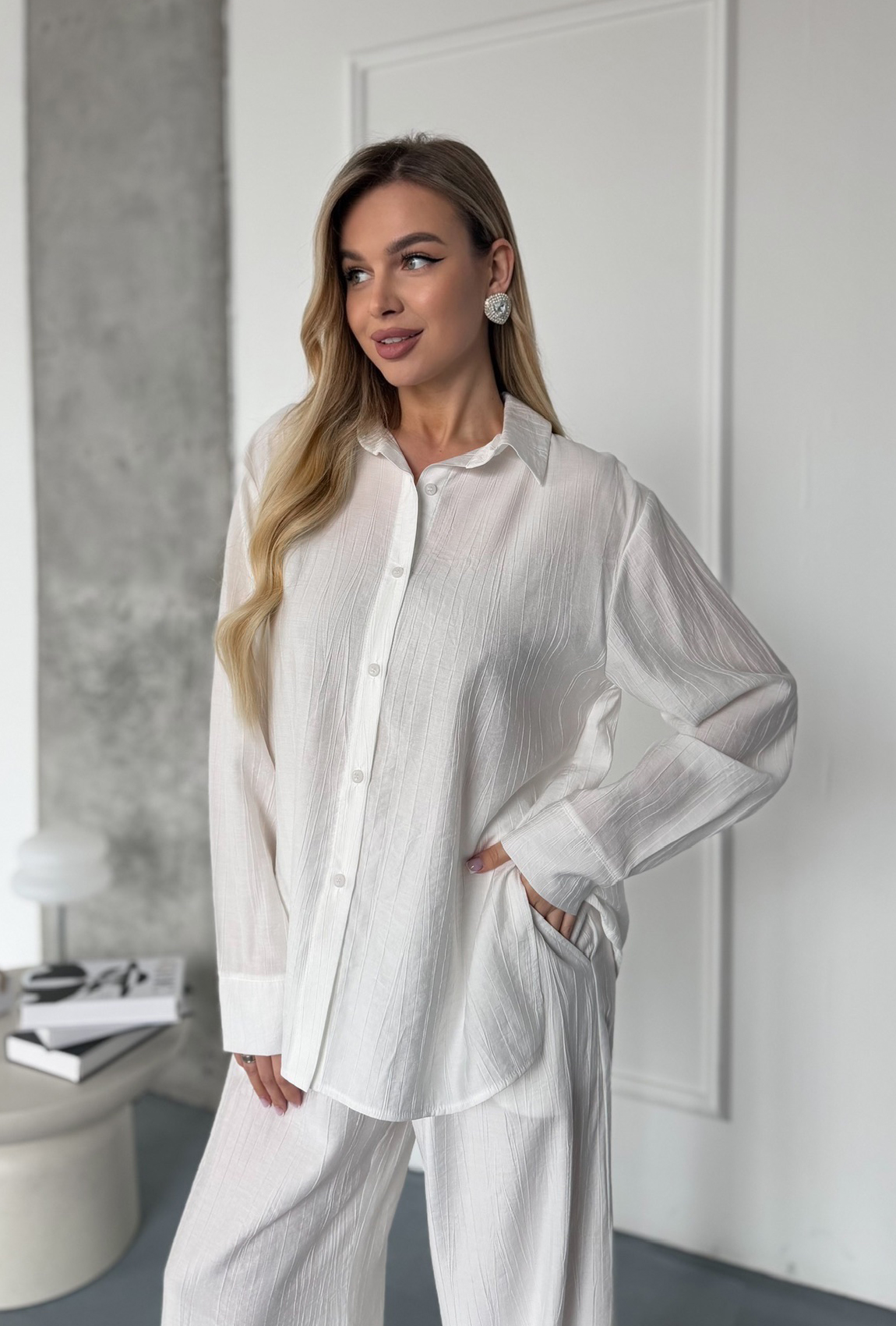 Костюм бавовна молочний. Maritel. Зображення 3