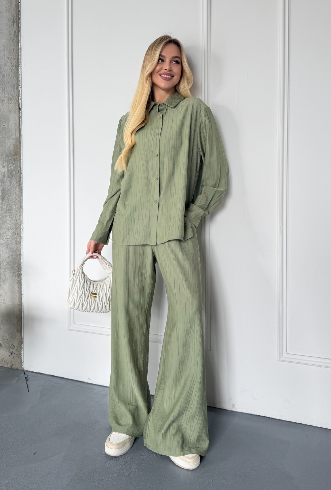 Костюм хлопок олива. Maritel