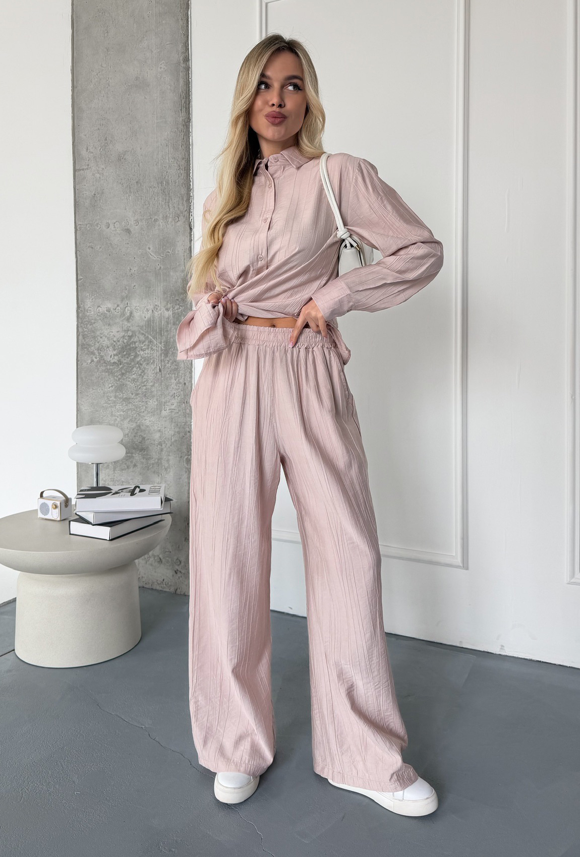 Костюм хлопок пудровый. Maritel