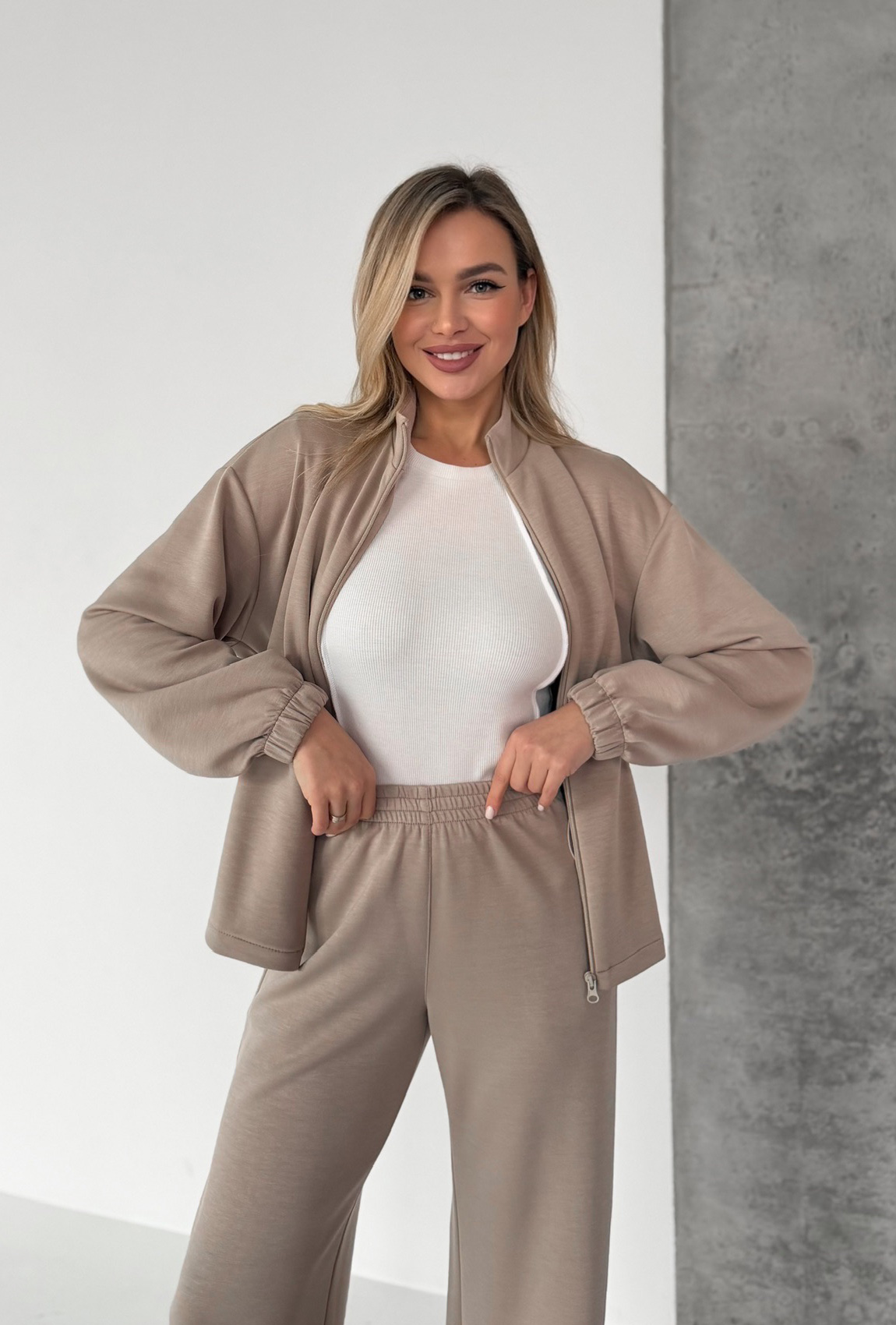 Костюм модал бежевый. Maritel. Изображенние 5