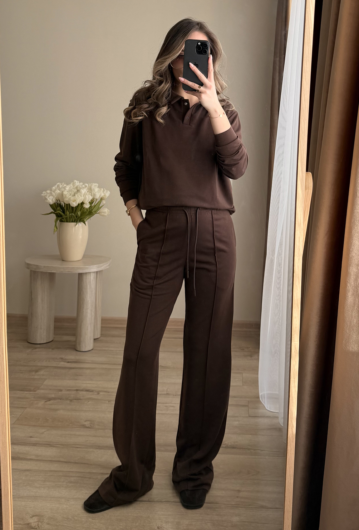 Костюм поло шоколадний. Maritel