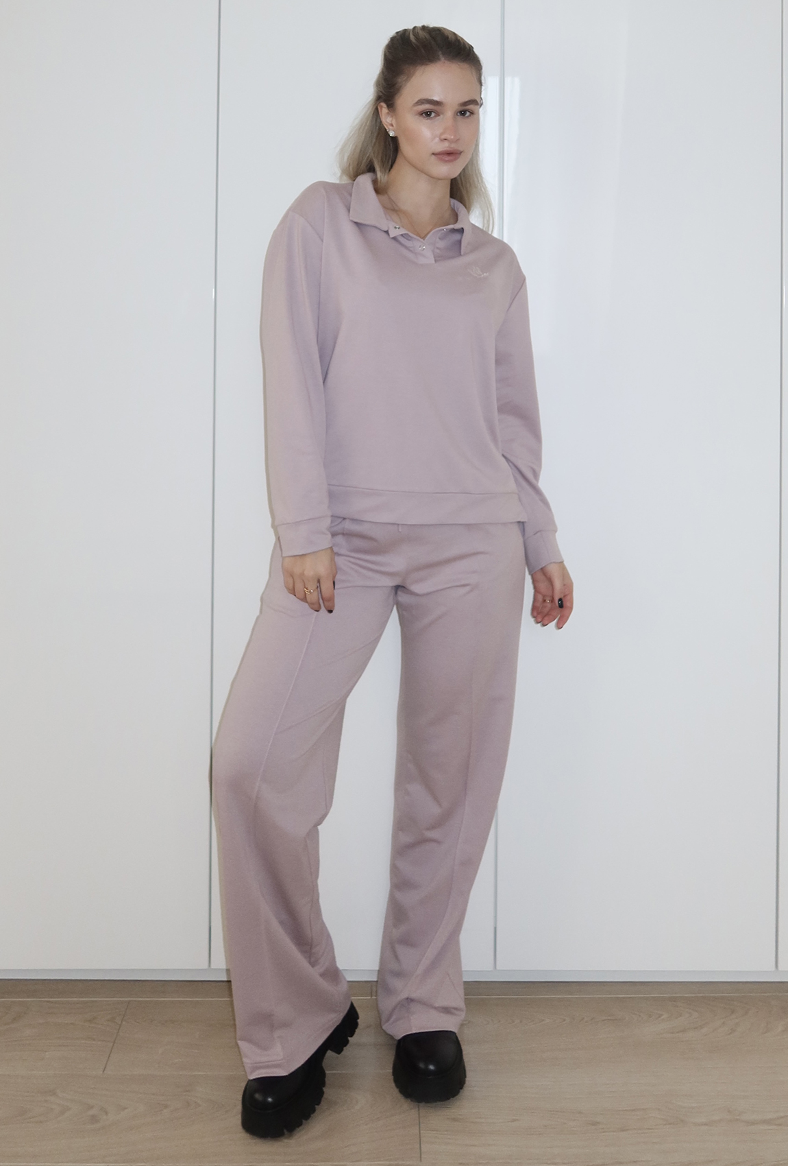 Костюм поло пудровый. Maritel