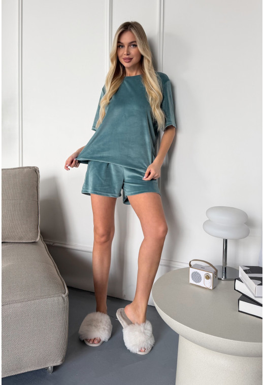 Пижама обри с шортами морская волна. Maritel. Изображенние 2