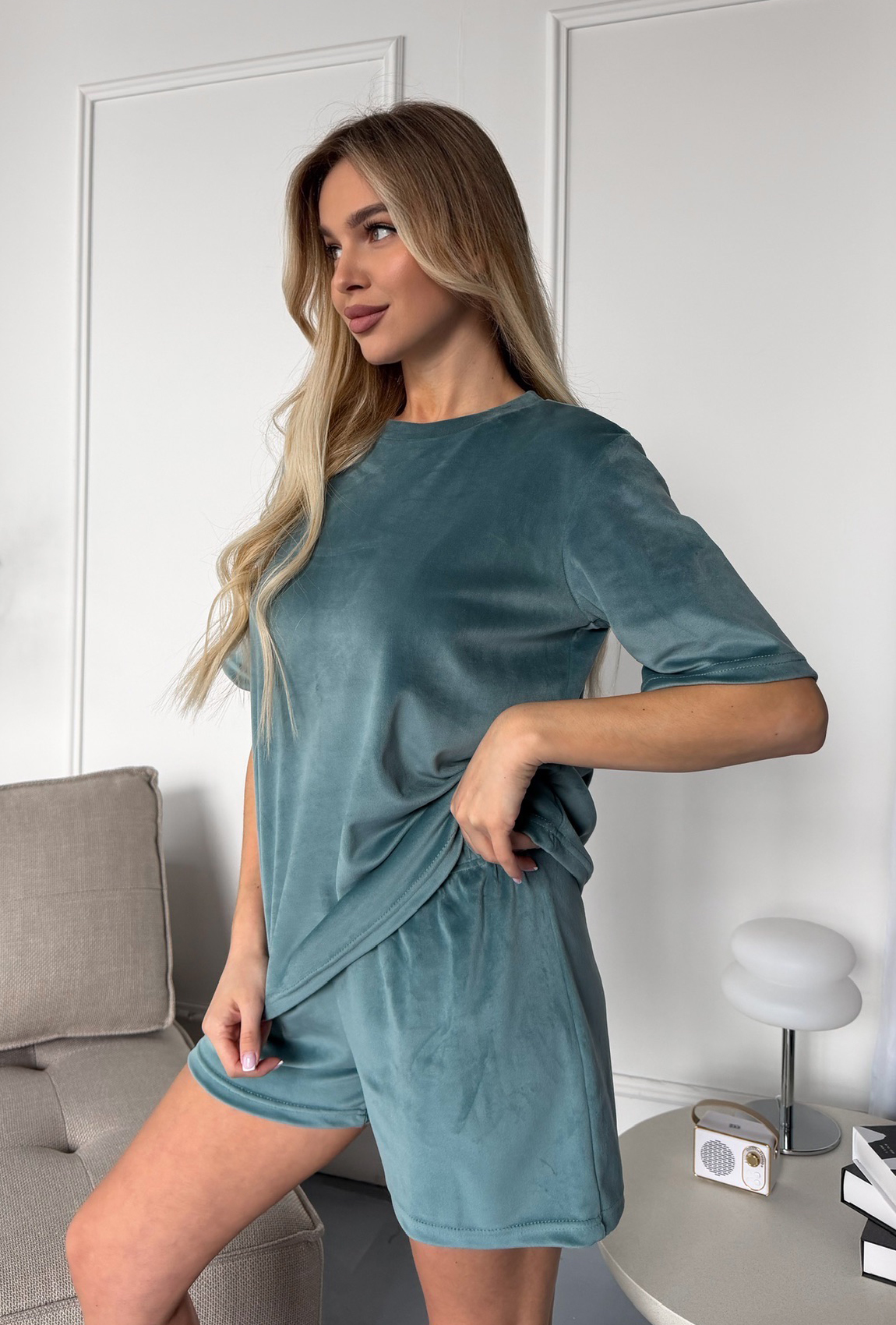 Піжама обрі з шортами морська хвиля. Maritel. Зображення 1