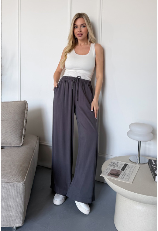 Графитовые штаны лен-штапель. Maritel. Изображенние 3