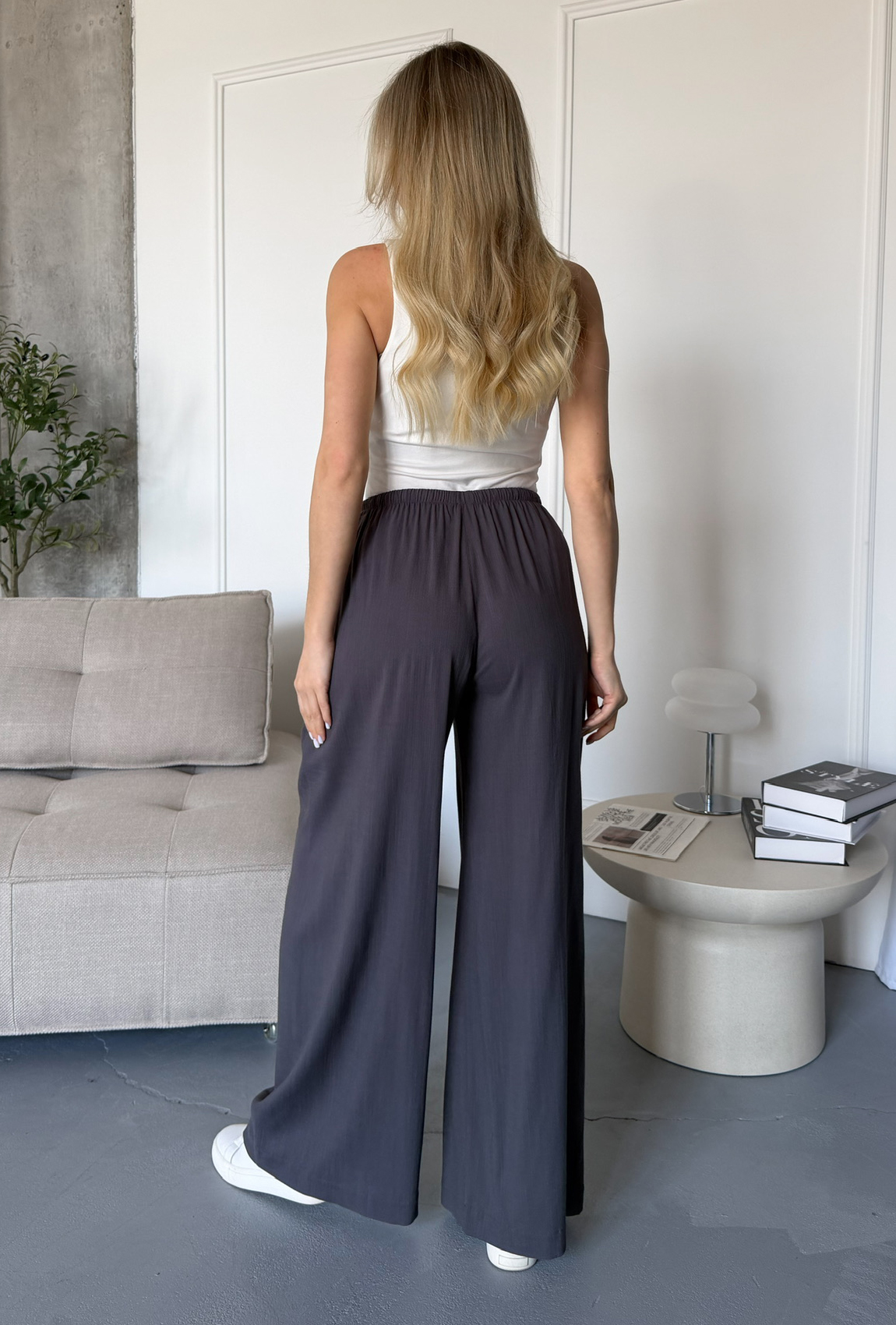 Графитовые штаны лен-штапель. Maritel. Изображенние 2