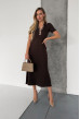 Сукня в'язка з гудзиками шоколадна. Maritel Сукня в'язка з гудзиками шоколадна. Maritel
