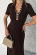 Сукня в'язка з гудзиками шоколадна. Maritel. Зображення 4 Сукня в'язка з гудзиками шоколадна. Maritel. Зображення 4