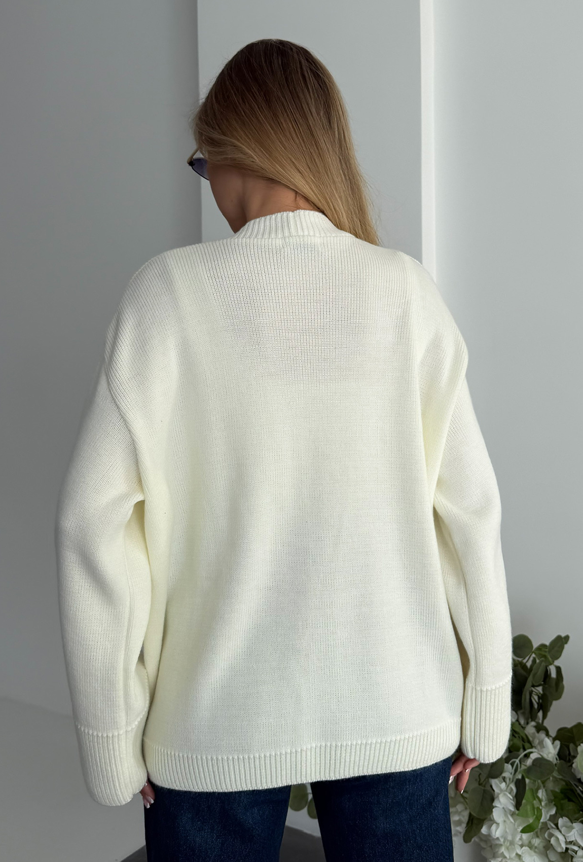 Кардиган вязка молочный. Maritel. Изображенние 2