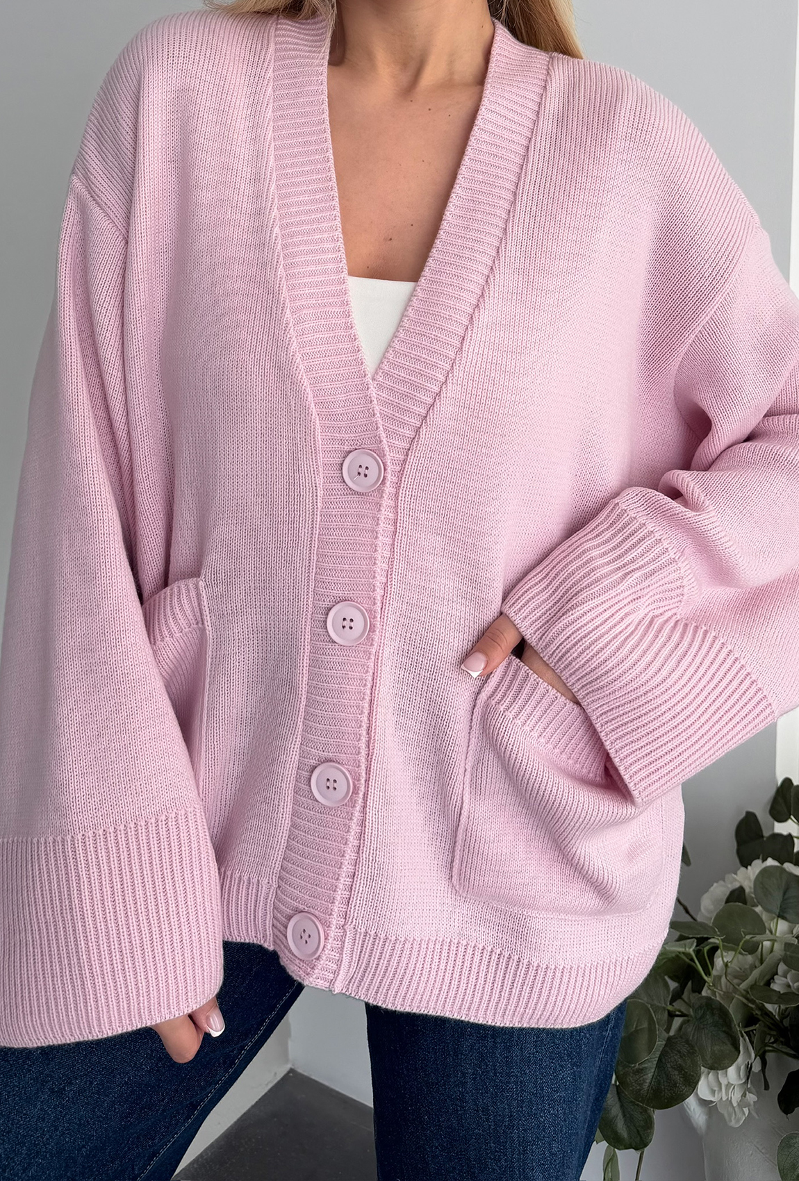 Кардиган вязка розовый. Maritel. Изображенние 2