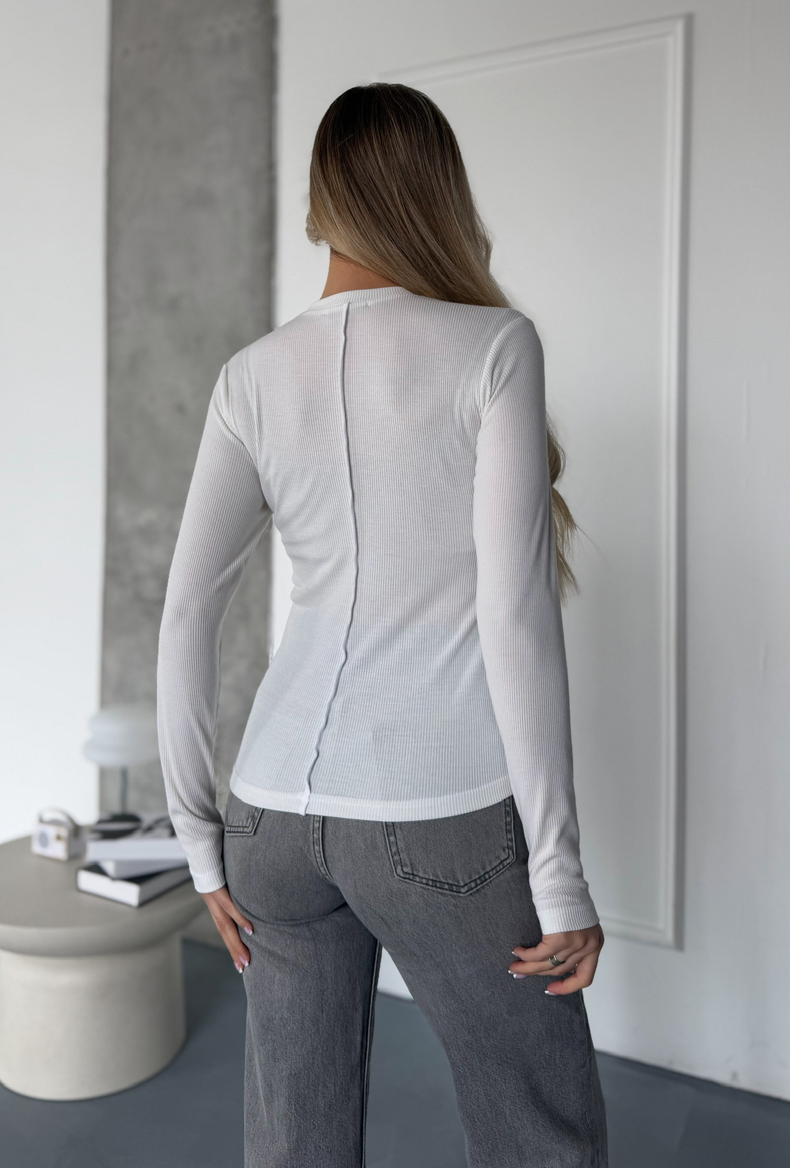 Лонгслив рубчик молоко. Maritel. Изображенние 3