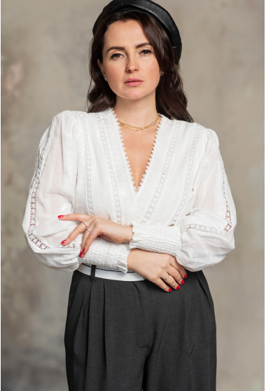 Белая блуза прошва. Maritel. Изображенние 8