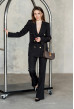 Черный брючный костюм с золотыми пуговицами — 963993. Maritel. Изображенние 1 Черный брючный костюм с золотыми пуговицами — 963993. Maritel. Изображенние 1