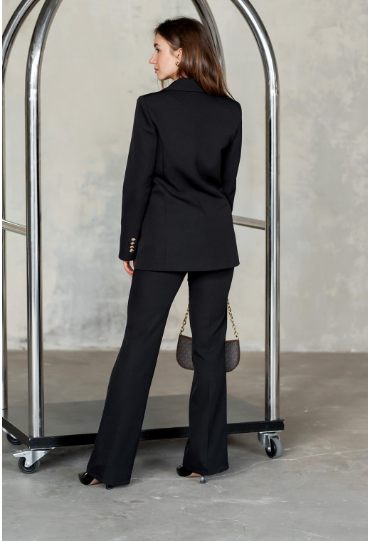 Черный брючный костюм с золотыми пуговицами — 963993. Maritel. Изображенние 4 Черный брючный костюм с золотыми пуговицами — 963993. Maritel. Изображенние 4