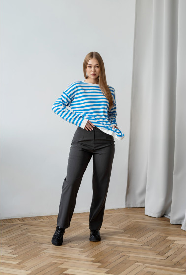 Серые брюки с накладными карманами. Maritel. Изображенние 5