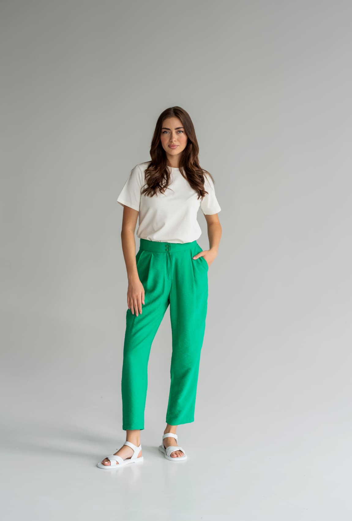 Зеленые брюки бананы —  891911. Maritel Зеленые брюки бананы —  891911. Maritel