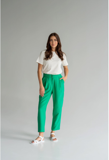 Зеленые брюки бананы. Maritel. Изображенние 1