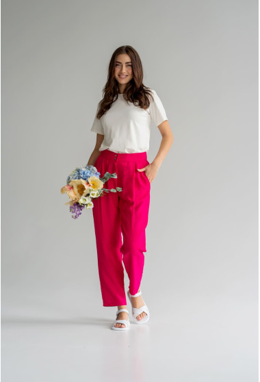 Малиновые брюки бананы. Maritel. Изображенние 5