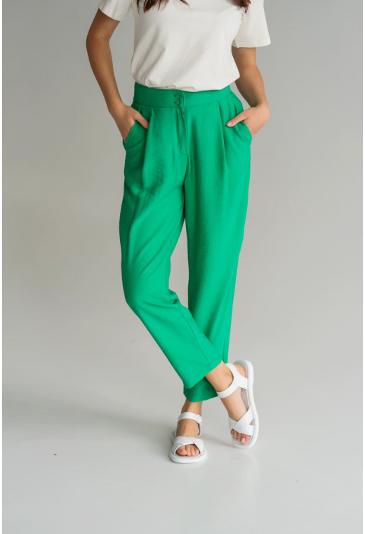 Зеленые брюки бананы — 891911. Maritel. Изображенние 1 Зеленые брюки бананы — 891911. Maritel. Изображенние 1