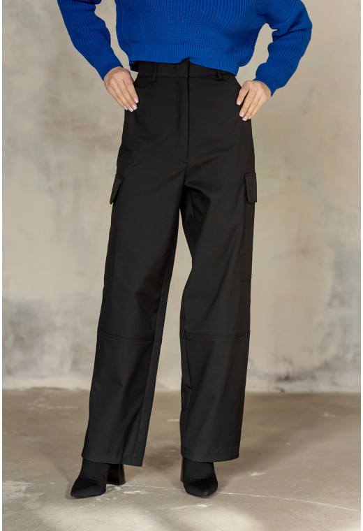 Черные брюки карго — 920511. Maritel. Изображенние 1 Черные брюки карго — 920511. Maritel. Изображенние 1