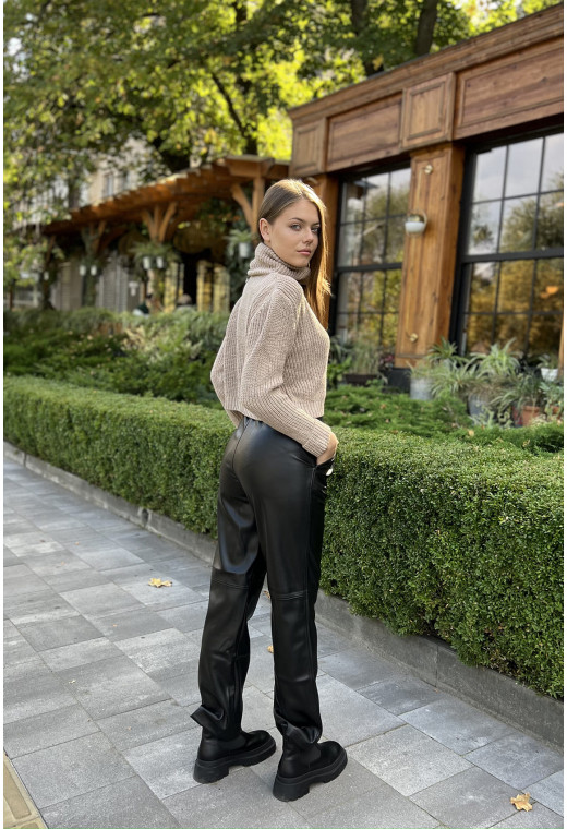 Чорні штани з екошкіри — 595734. Maritel. Зображення 2 Чорні штани з екошкіри — 595734. Maritel. Зображення 2