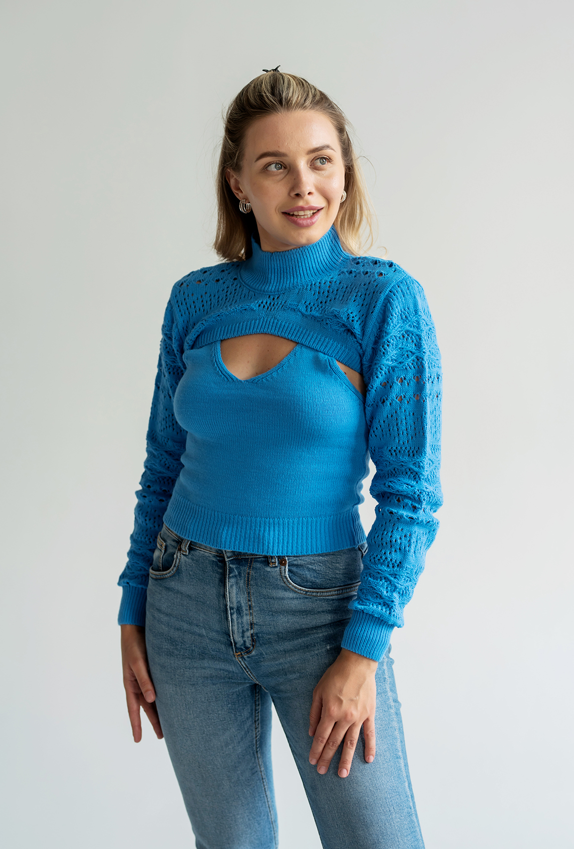 Голубая майка + болеро — 332779. Maritel Голубая майка + болеро — 332779. Maritel