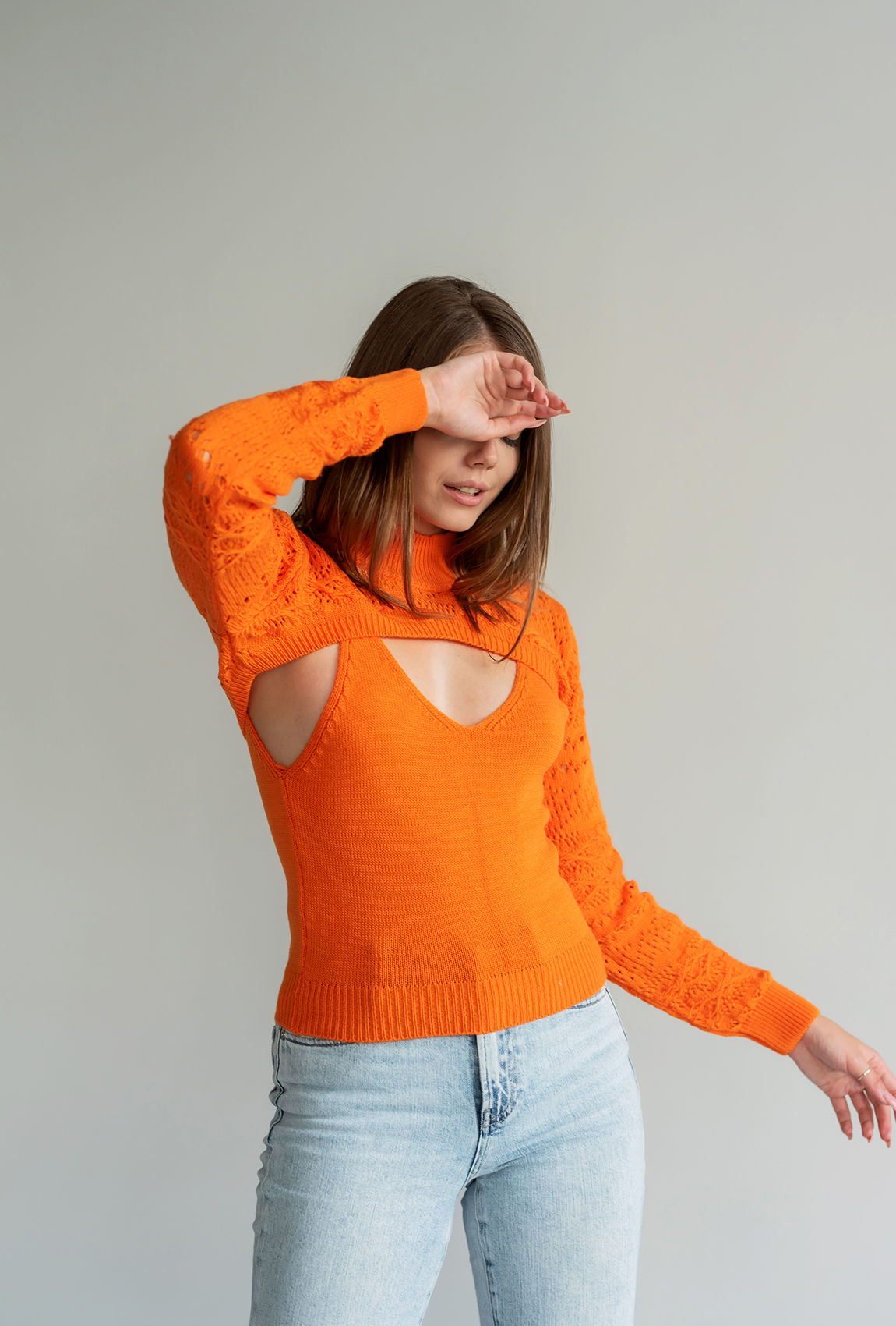 Оранжевая майка + болеро — 133386. Maritel. Изображенние 1 Оранжевая майка + болеро — 133386. Maritel. Изображенние 1