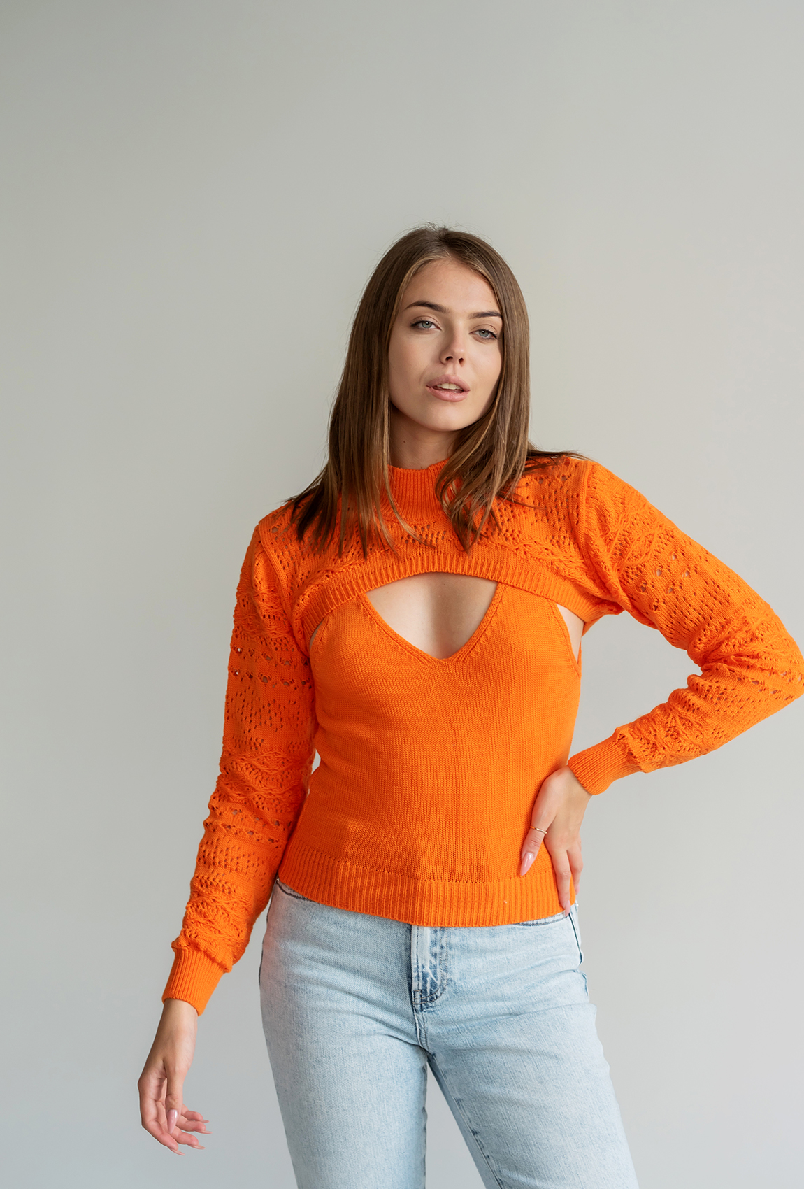 Оранжевая майка + болеро — 133386. Maritel Оранжевая майка + болеро — 133386. Maritel