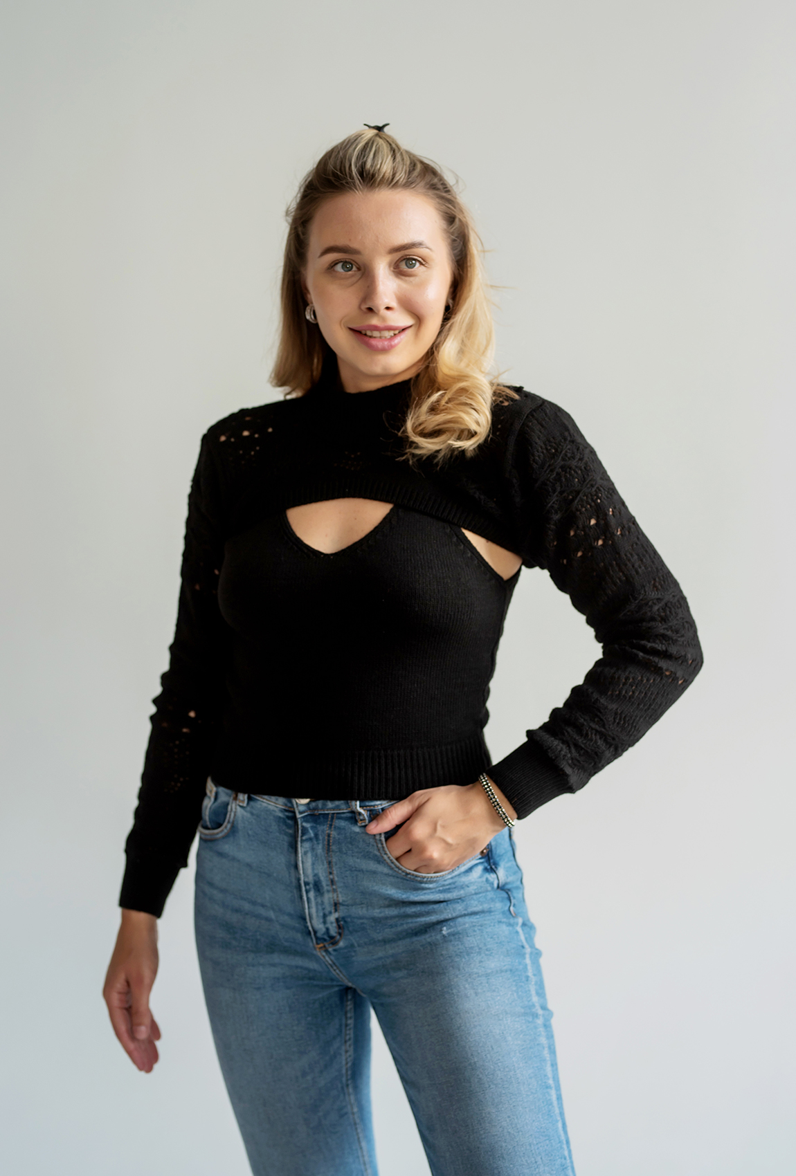 Черная майка + болеро —  791304. Maritel