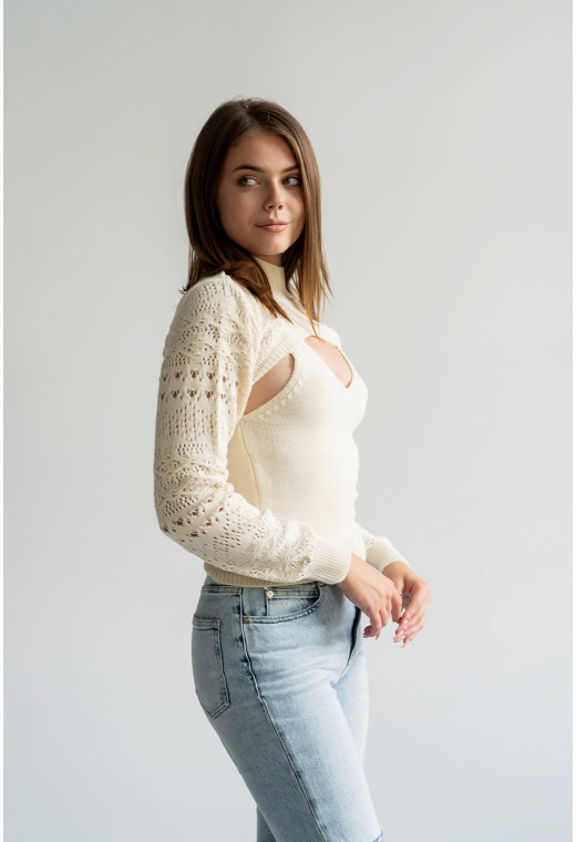 Бежевая майка + болеро — 449778. Maritel. Изображенние 2 Бежевая майка + болеро — 449778. Maritel. Изображенние 2