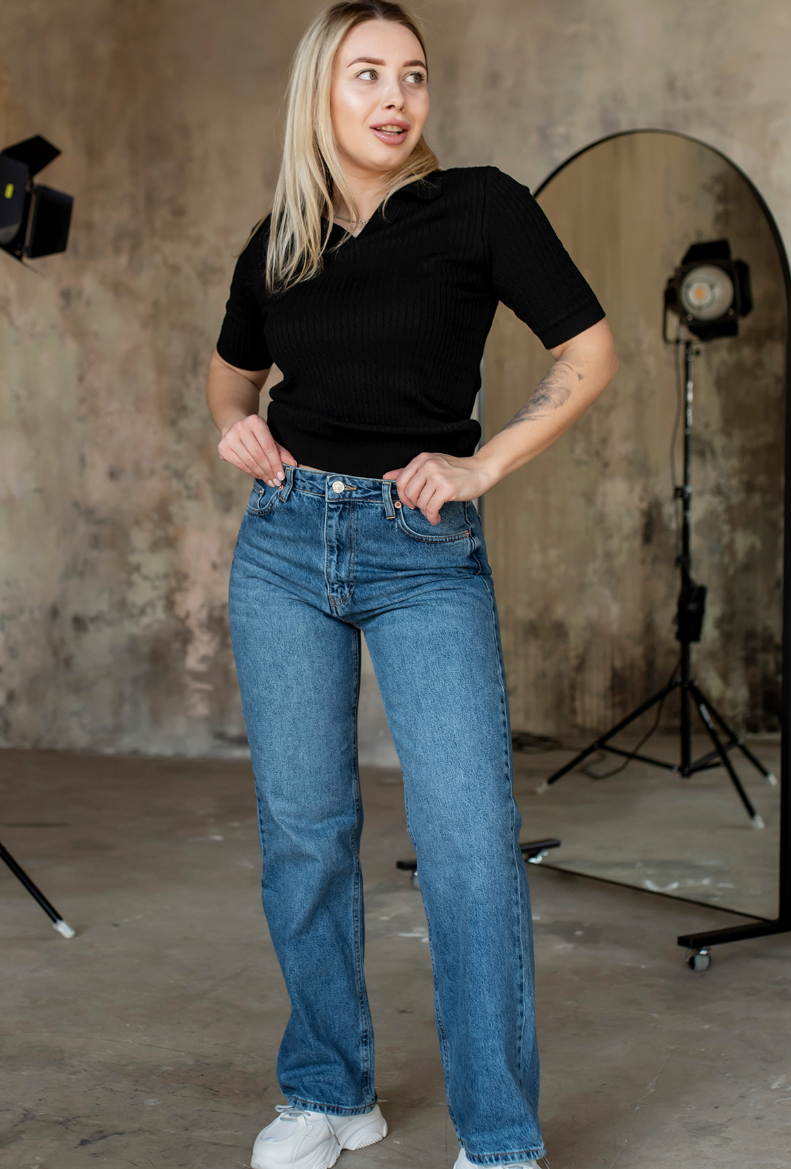 Сині джинси прямі —  818871. Maritel. Зображення 3