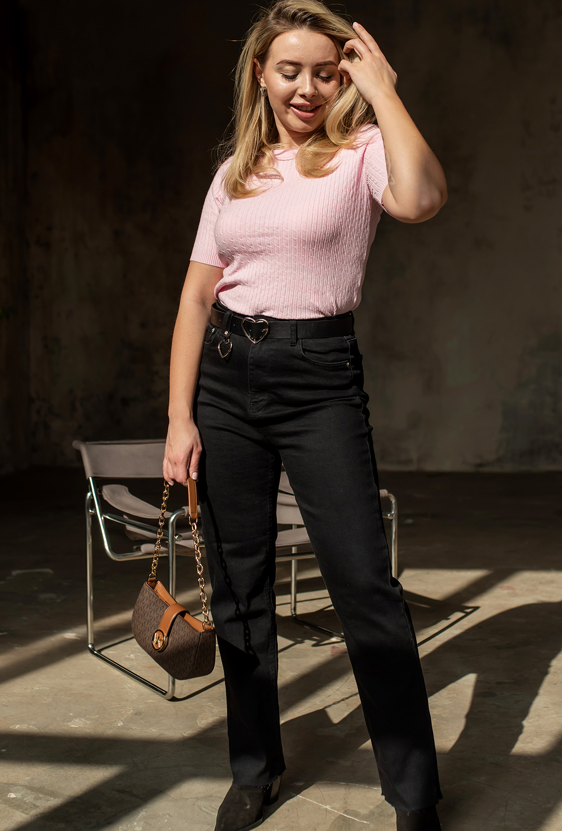 Чорні джинси прямі — 541990. Maritel. Зображення 1 Чорні джинси прямі — 541990. Maritel. Зображення 1