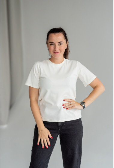 Белая классическая футболка. Maritel. Изображенние 10