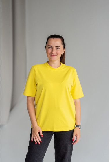 Желтая классическая футболка. Maritel. Изображенние 8