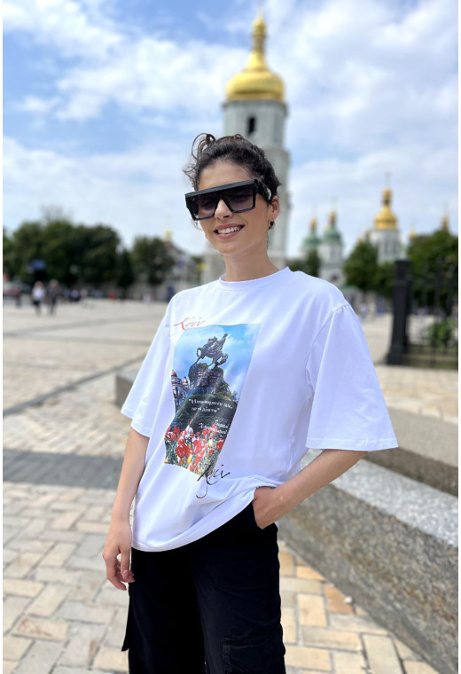 Біла футболка принт з Богданом Хмельницьким — 349928. Maritel. Зображення 3 Біла футболка принт з Богданом Хмельницьким — 349928. Maritel. Зображення 3